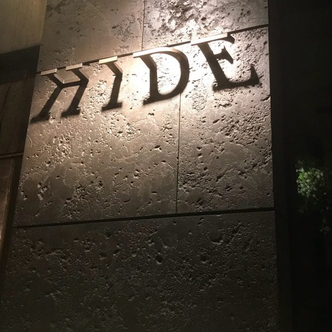 The exterior sign outside The Hide in Bermondsey Street