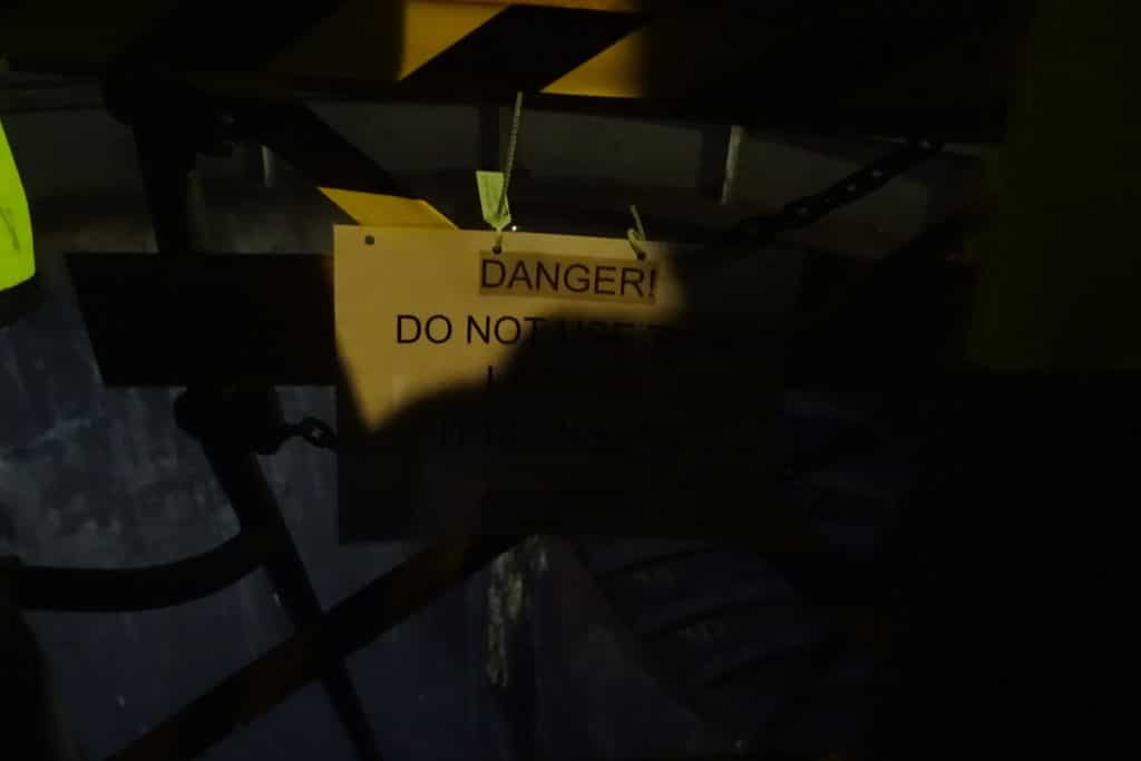 a sign warning of danger