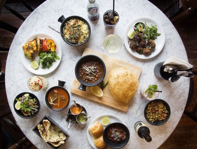 A selection of tasty curries served up at Dishoom, one of the best restaurant in London