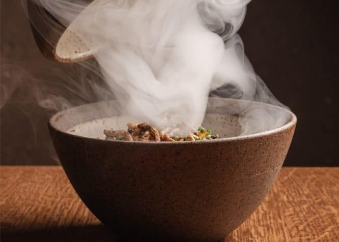 A smoking bowl of Amok at Akoko, one of the best African restaurants in London