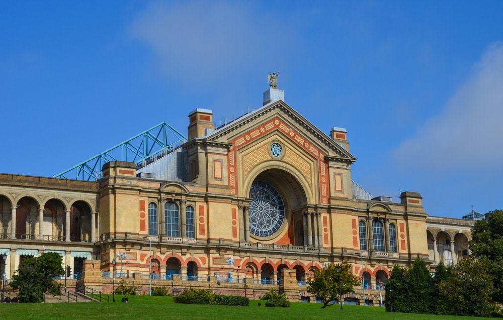 The exterior of Alexandra Palace, one of London's best live music venues