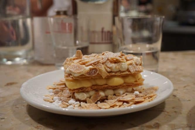 A delicious pastry served for pudding at Barrafina restaurant