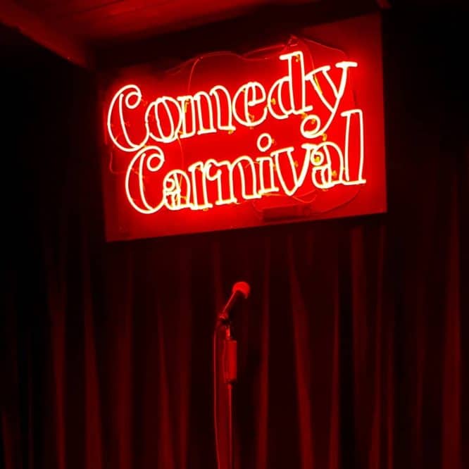 The Comedy Carnival night in Leicester Square, London, one of the best comedy nights in London