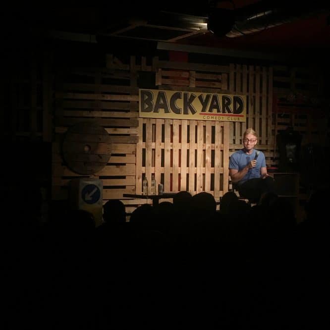 Russell Howard at Backyard Comedy Club, one of the best comedy clubs in London