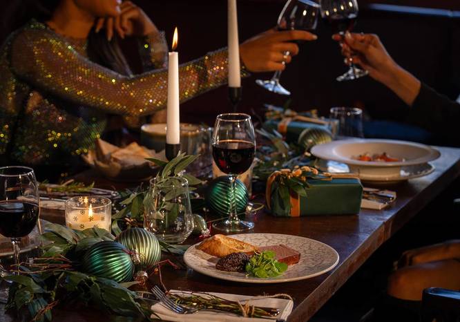 A festive table setting