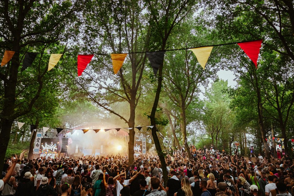 A stage in woodlands at Eastern Electrics, one of the best London festivals