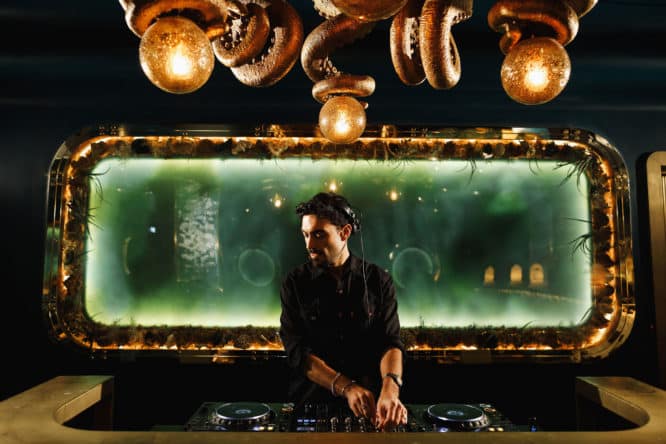 DJ playing at Amazonico restaurant