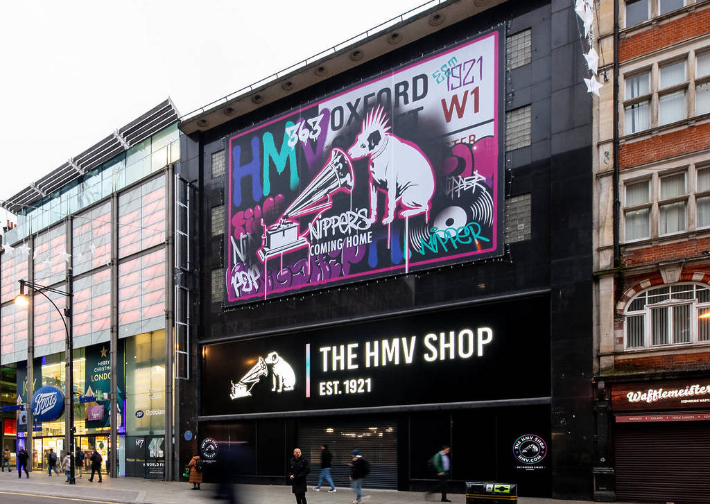 The new HMV oxford street shop front