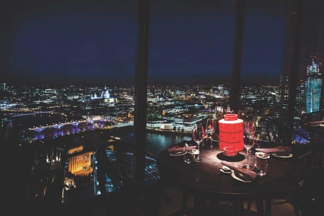 view from Hutong restaurant in the Shard