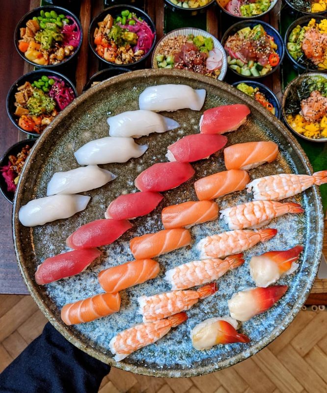 A tasty spread of sushi and sashimi at Kaia in The Ned, London