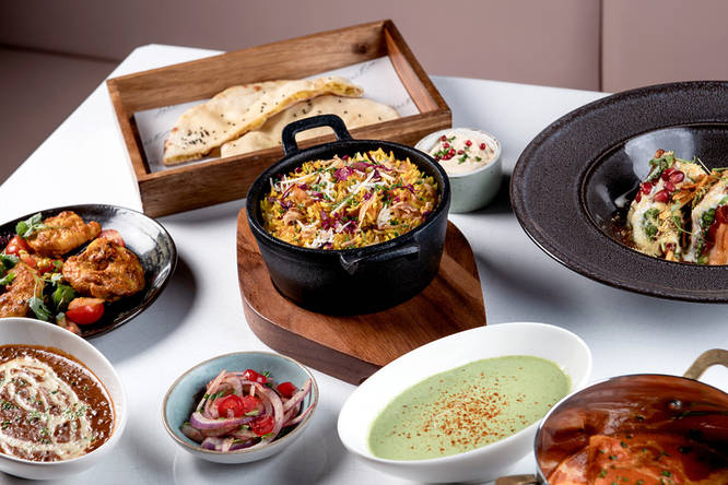 A selection of delicious food served at Kanishka in Mayfair – one of the best Indian restaurants in London 