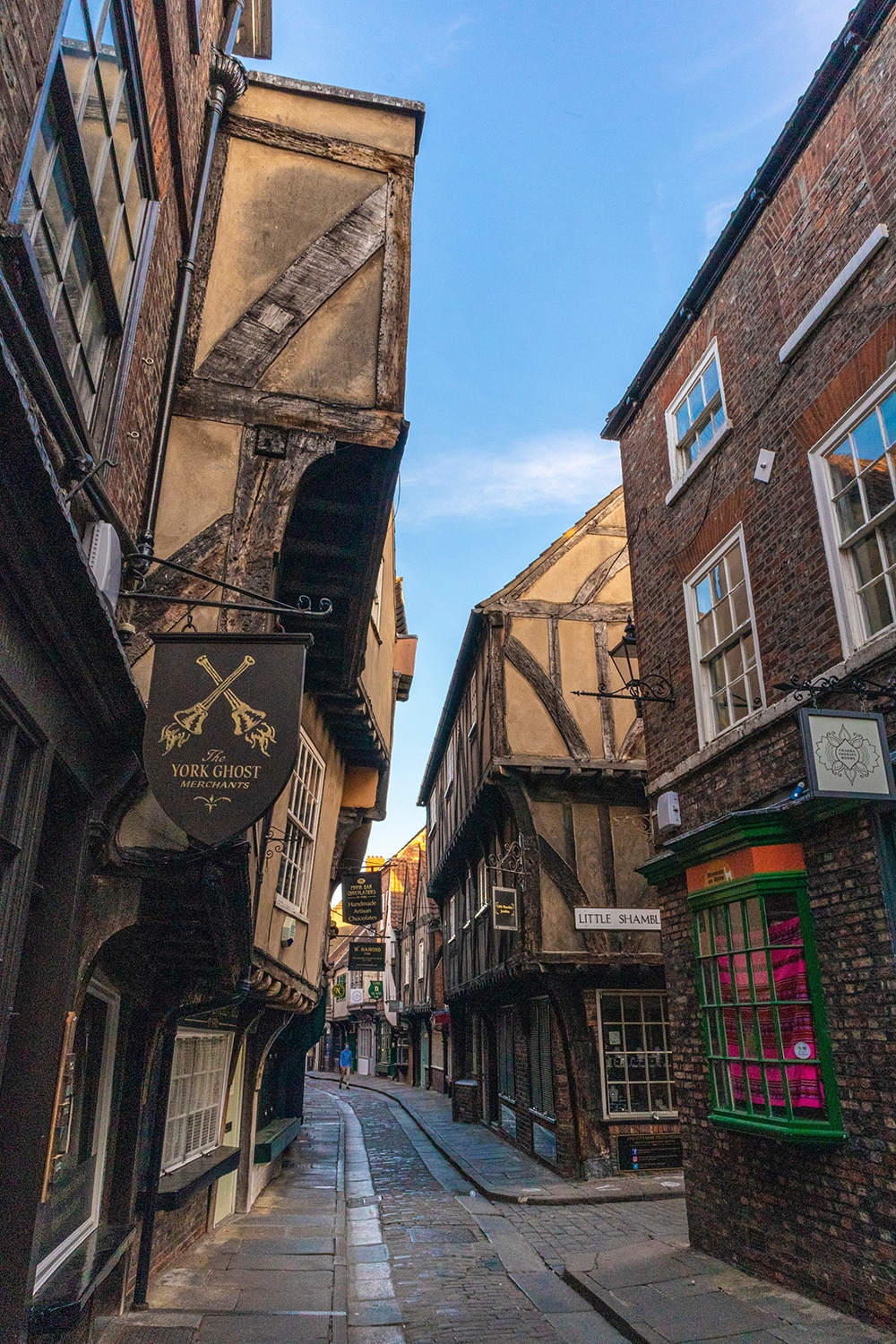 The picturesque street of The Shambles in York, Yorkshire 