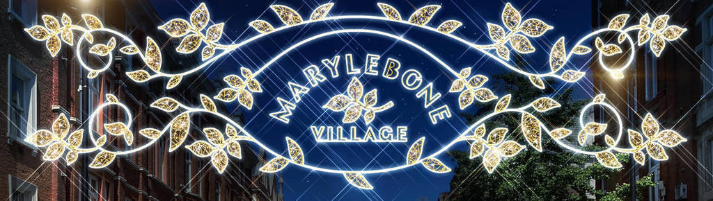 a CGI rendering of the new Marylebone Christmas lights for 2023