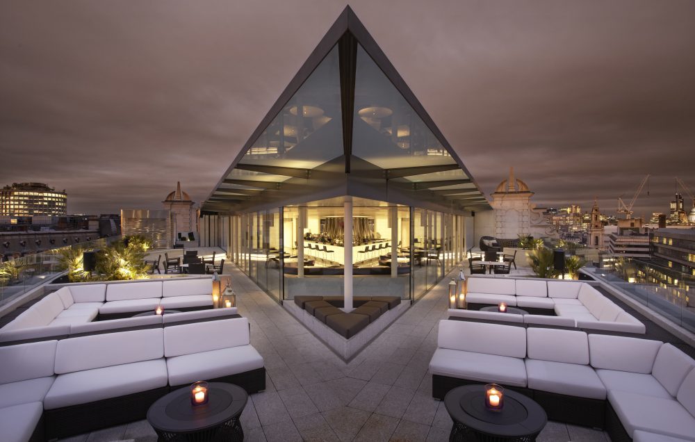 The beautiful Radio Rooftop Bar in Central London