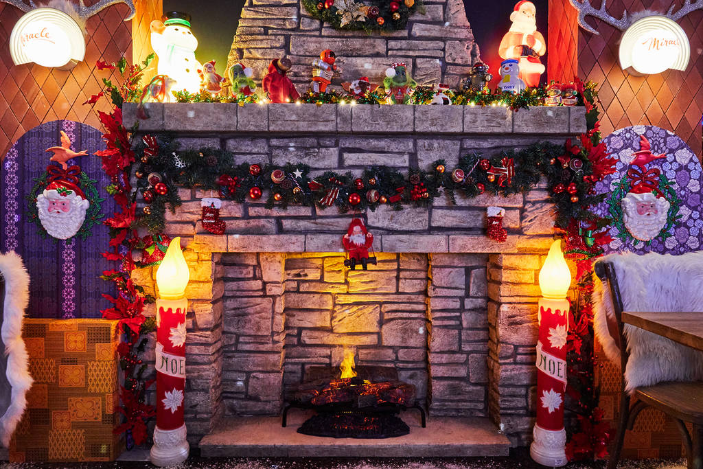 a christmassy fireplace at Miracle at Henrietta