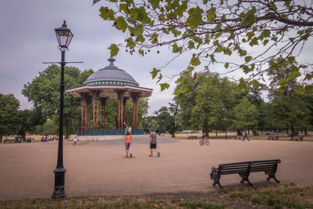 The bandstand, on Clapham Common