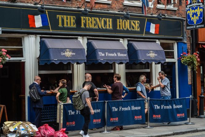 The exterior of The French House in Soho, one of the best pubs in London