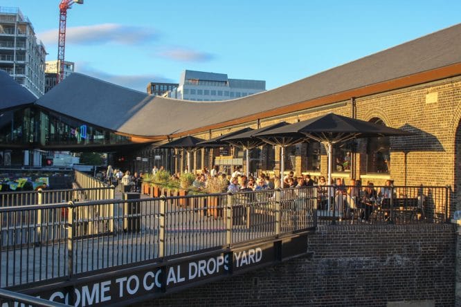 The exterior of Hicce restaurant in Coal Drops Yard, one of the best restaurants in King's Cross