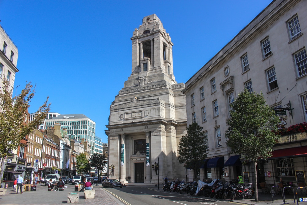 A picture of the Freemasons Hall – a memorial to the thousands of Freemasons who died in the First World War