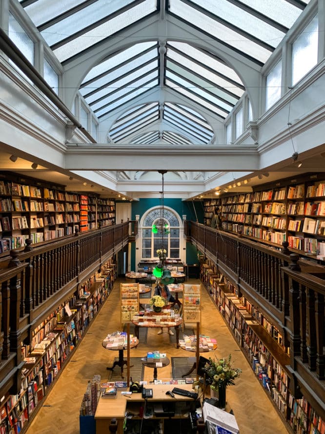 The interior of the famous Daunt Books in Central London