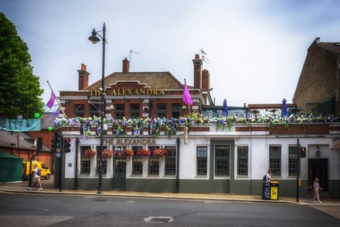 The exterior of The Alexandra Pub in Wimbledon, home to one of the best pub quizzes in London 