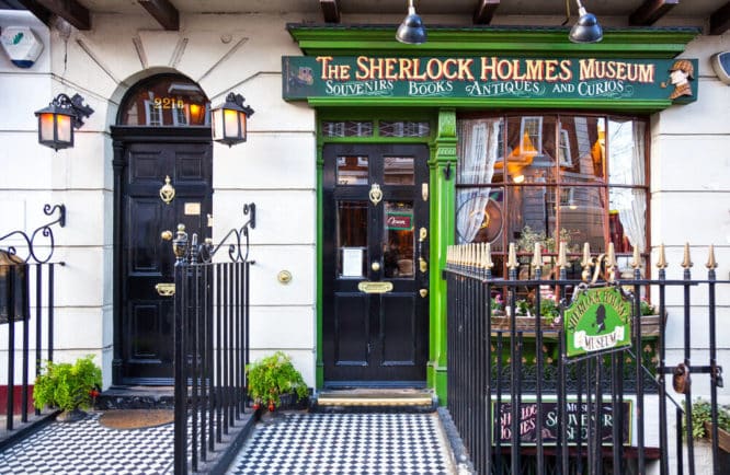 The exterior of the famous Sherlock Holmes Museum, one of the best things to do in Marylebone