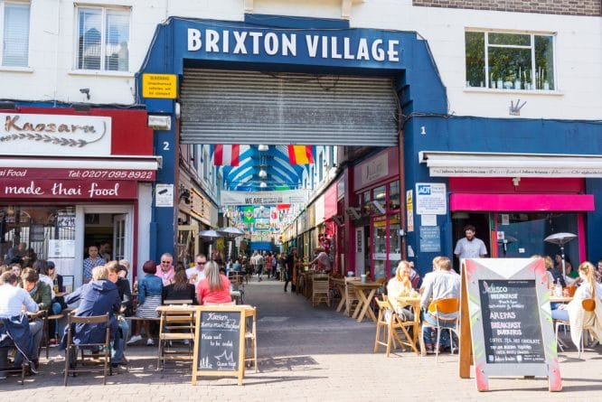The outside of Brixton Village, one of the best things to do in Brixton