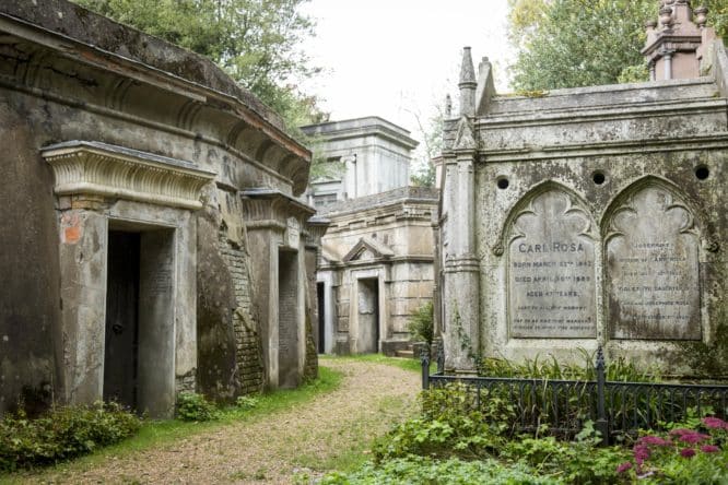 The spooky catacombs and mausoleums of the Highgate Cemetery in London