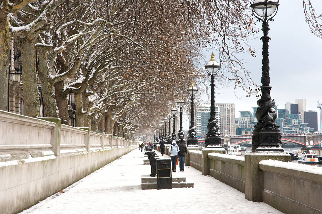 A wintery scene on one of the best London walks in Westminster