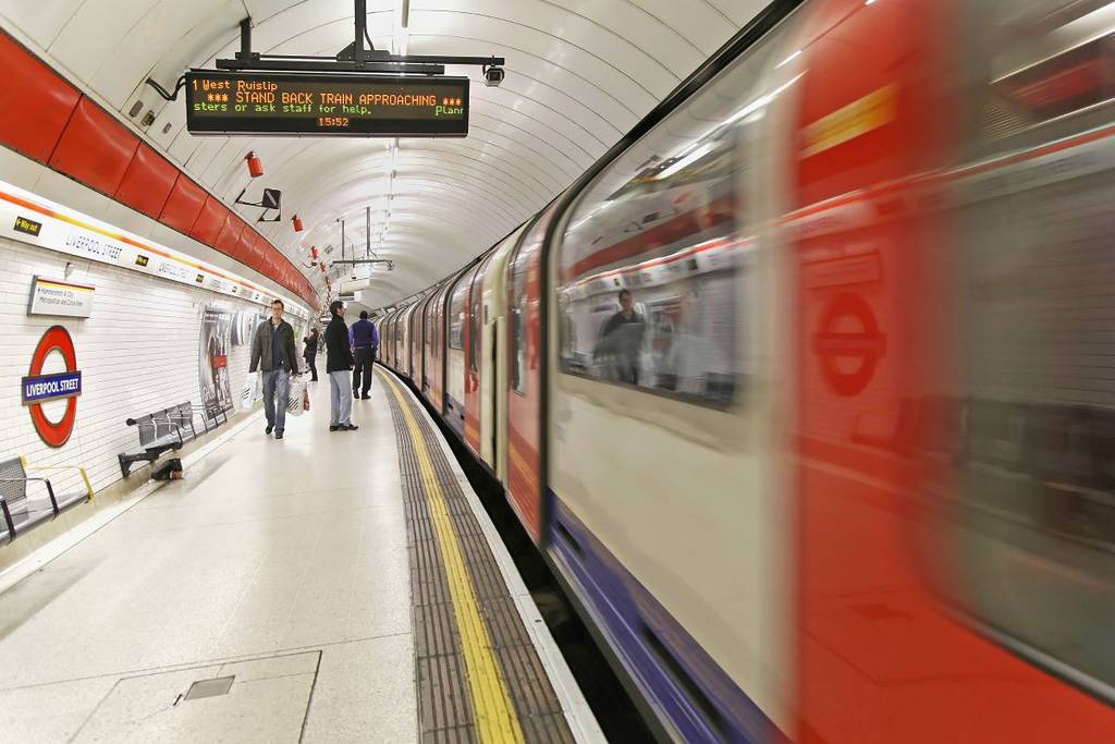 Central Line at Liverpool Street station