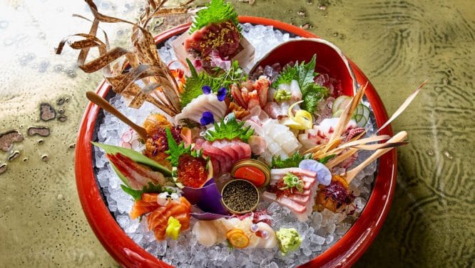 A delicious platter of sushi and sashimi served up at SUSHISAMBA