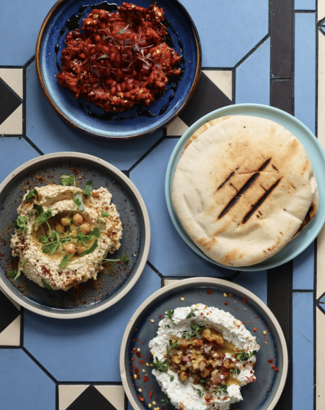A selection of delicious food on display at Imad's Syrian Kitchen