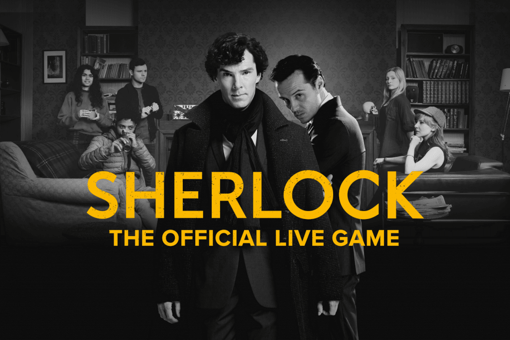 Benedict Cumberbatch and Andrew Scott as Sherlock and Moriarty for the Sherlock Immersive experiences